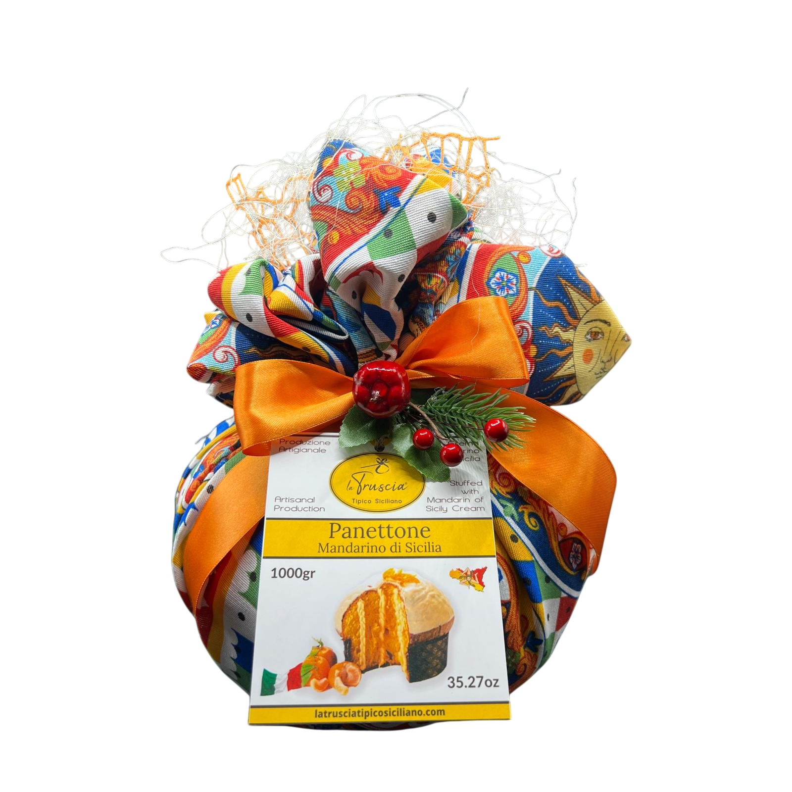 La Truscia Panettone crema mandarino Sicilia farcito artigianale