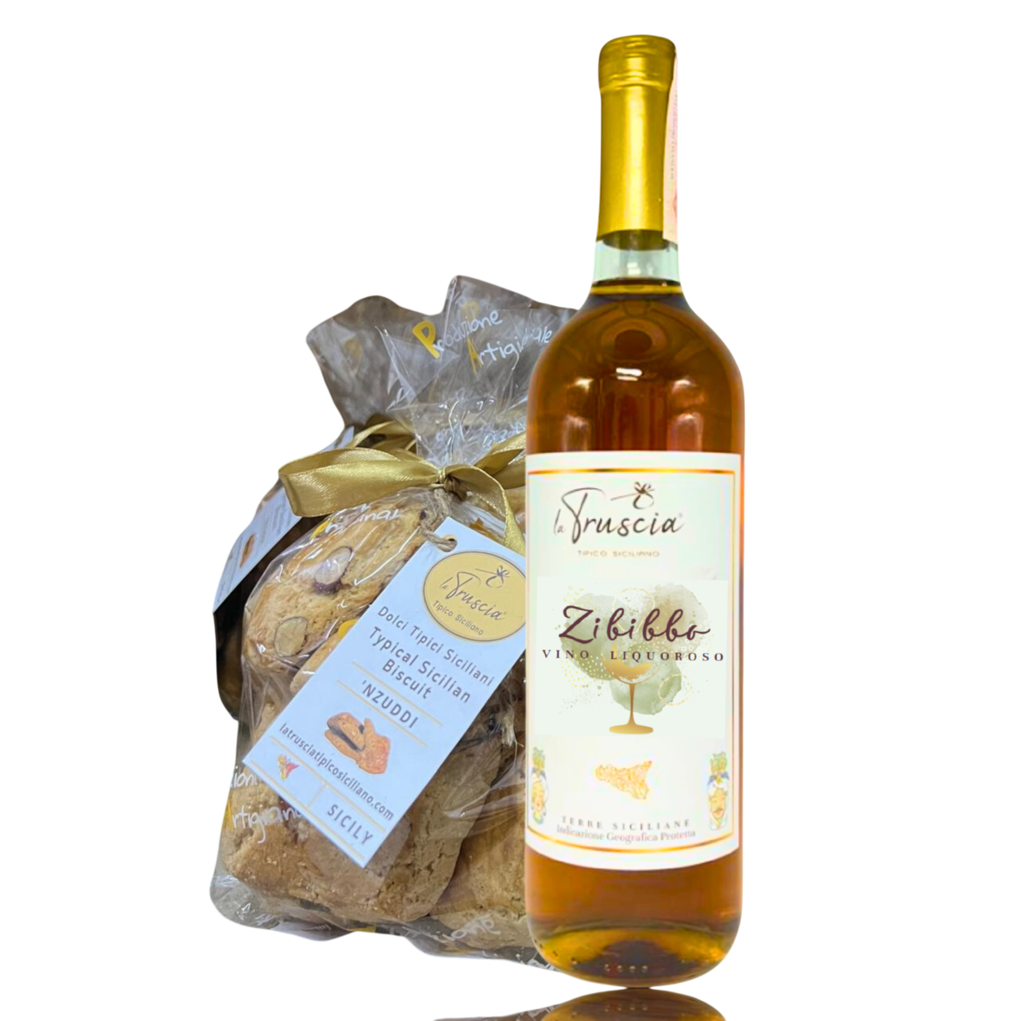 La Truscia Nzuddi e Zibibbo Box Vino Dolce e Biscotti