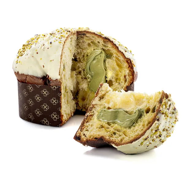 Bronte Dolci Panettone al Pistacchio Farcito 1 kg artigianale