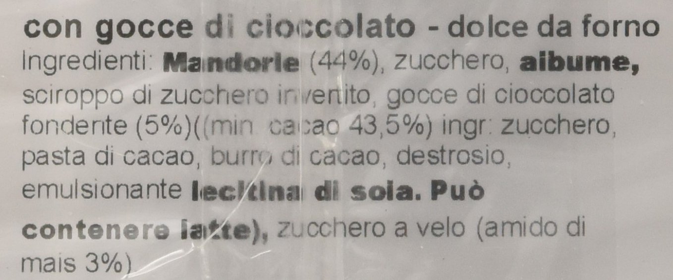 Aveja Fiori biscotti mandorle cioccolato 350 g morbidi