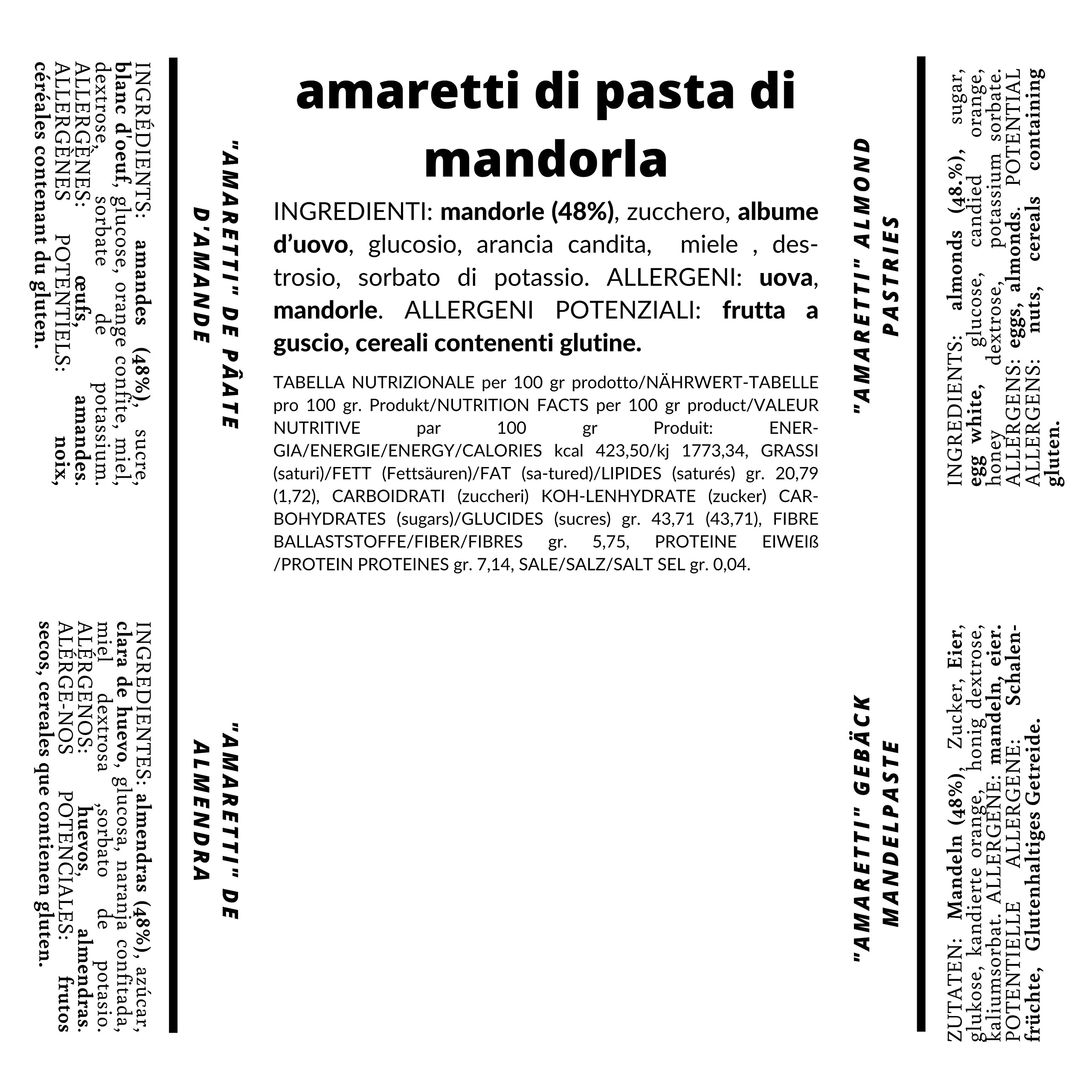 Rarezzze Amaretti Paste di Mandorla 1 kg morbidi
