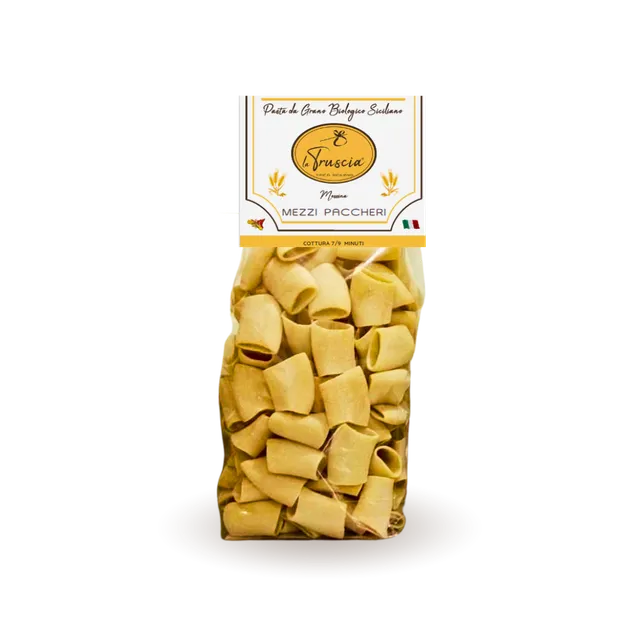 La Truscia Pasta Bio Mezzi Paccheri 500 g trafilata al bronzo