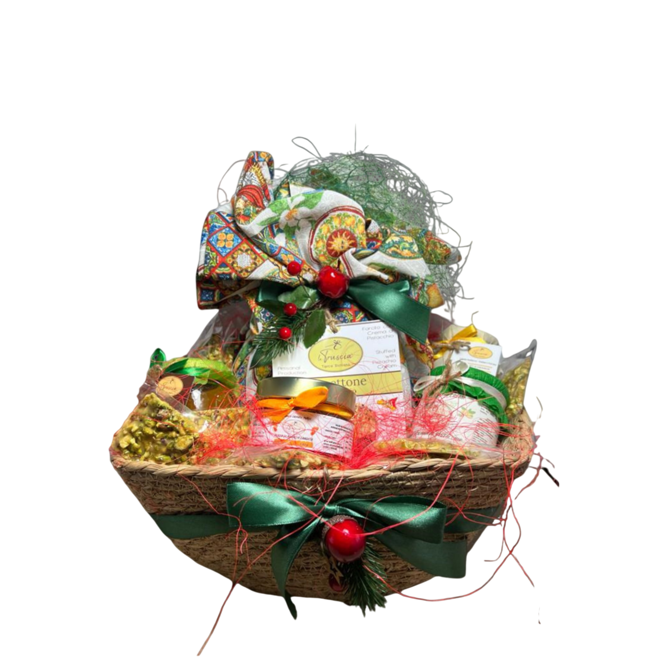 La Truscia Box Grifone Cesta Regalo con Panettone
