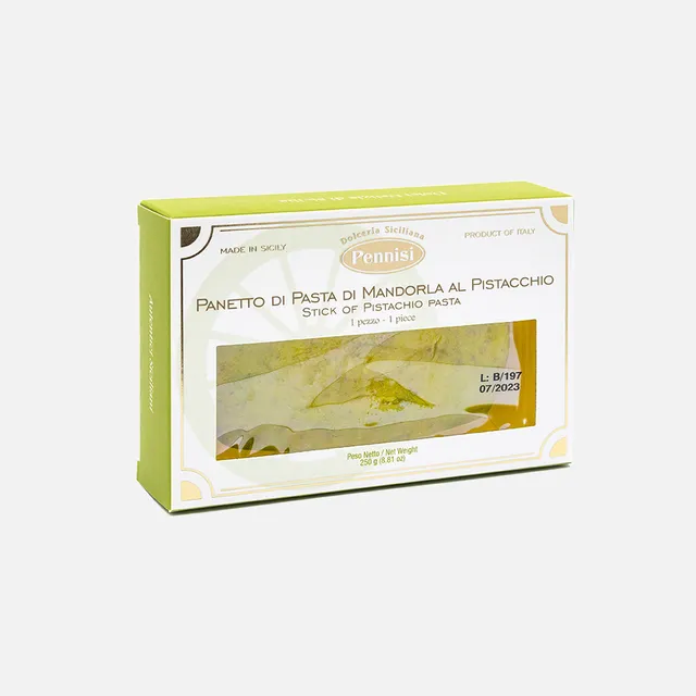 Pennisi Linea Premium Panetto Pasta di Mandorla al Pistacchio