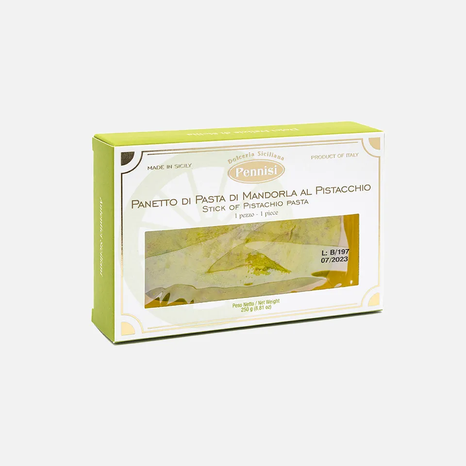 Pennisi Linea Premium Panetto Pasta di Mandorla al Pistacchio