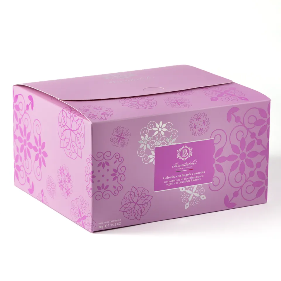 Bronte Dolci Colomba Fragole e Amarene 1 Kg Cioccolato Bianco