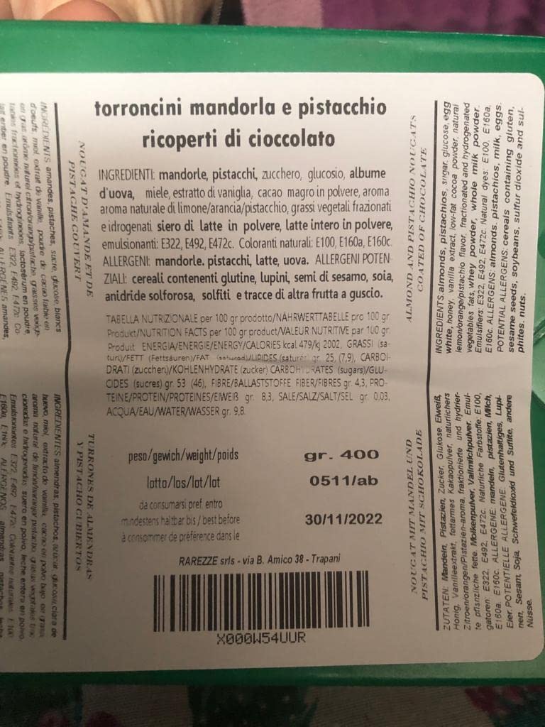 Rarezze Torroncini Assortiti Cioccolato Scatola Cuore