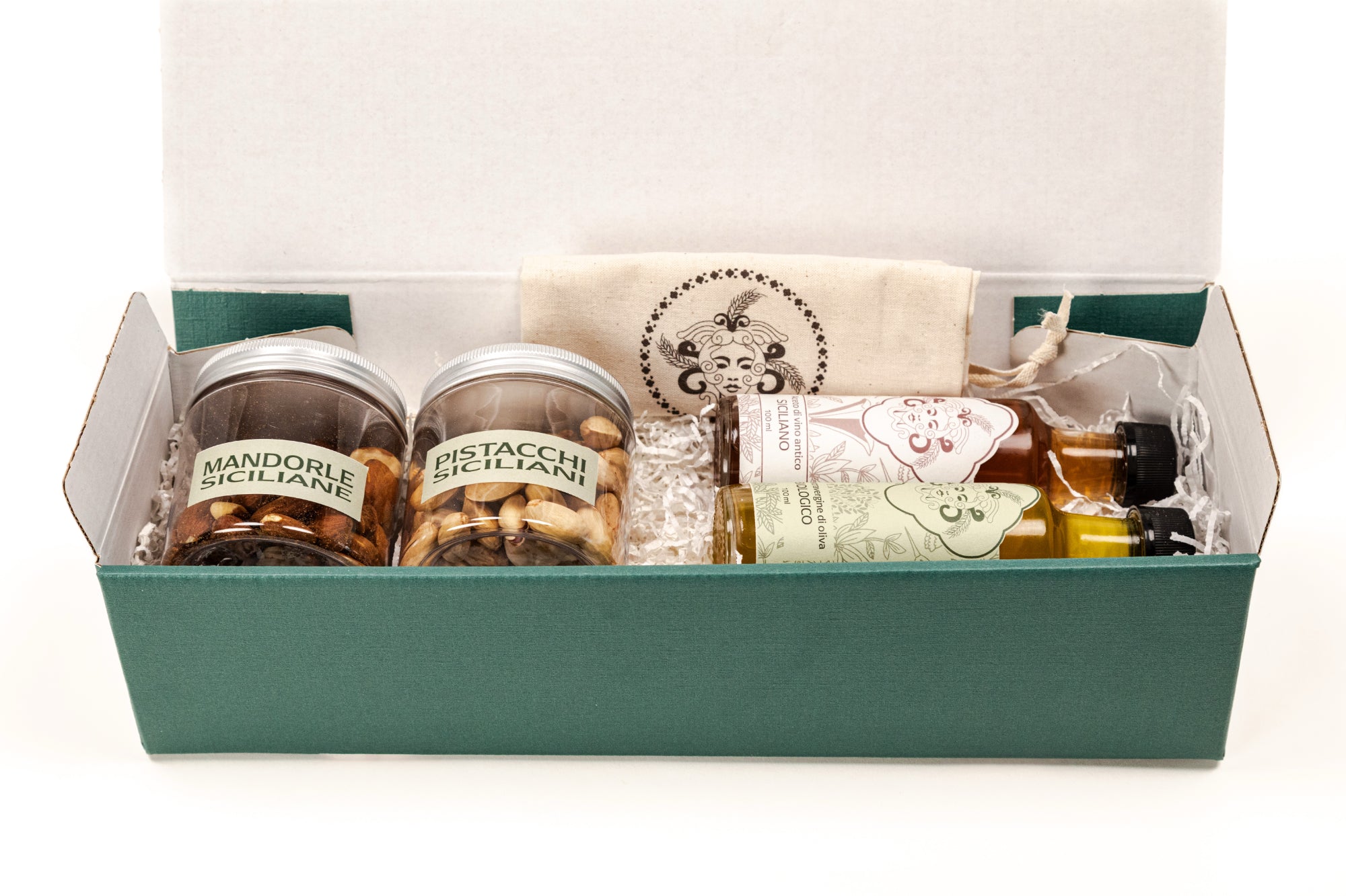Ori di Sicilia Box Verga cesto mini olio aceto pistacchi