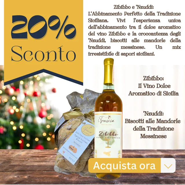 La Truscia Nzuddi e Zibibbo Box Vino Dolce e Biscotti