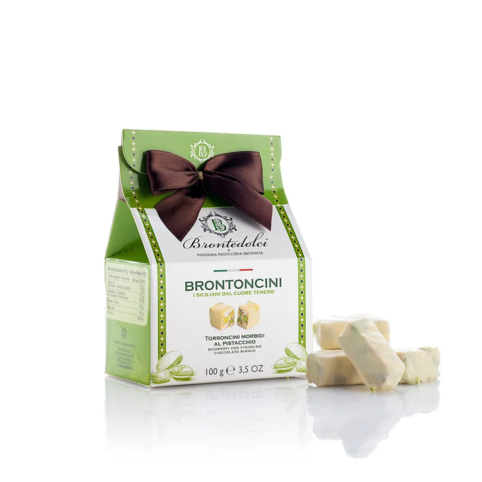 Bronte Dolci Brontoncini Torrone Pistacchio Cioccolato Bianco