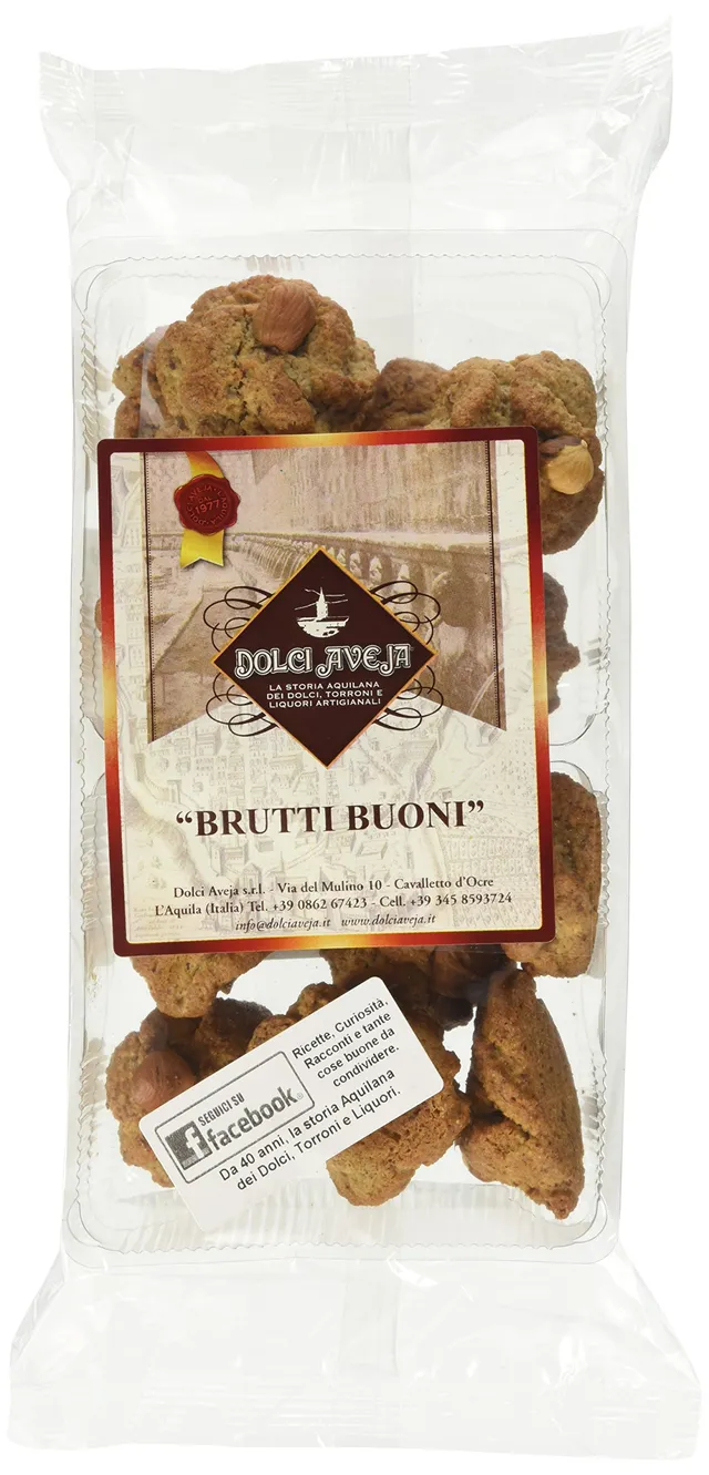 Aveja Brutti Buoni biscotti nocciola 350 g senza farina