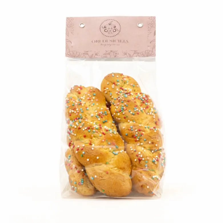 Ori di Sicilia Trecce Pasquali biscotti al latte 300gr artigianali