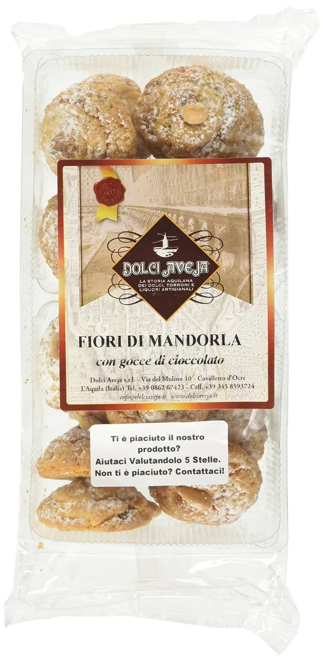 Aveja Fiori biscotti mandorle cioccolato 350 g morbidi