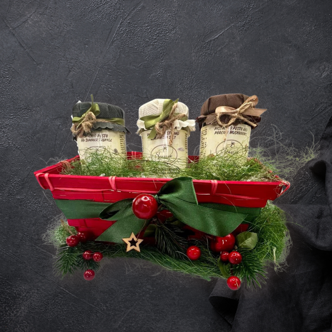 La Truscia Colapesce Tris di Pesti Pistacchio Box 3 Vasetti
