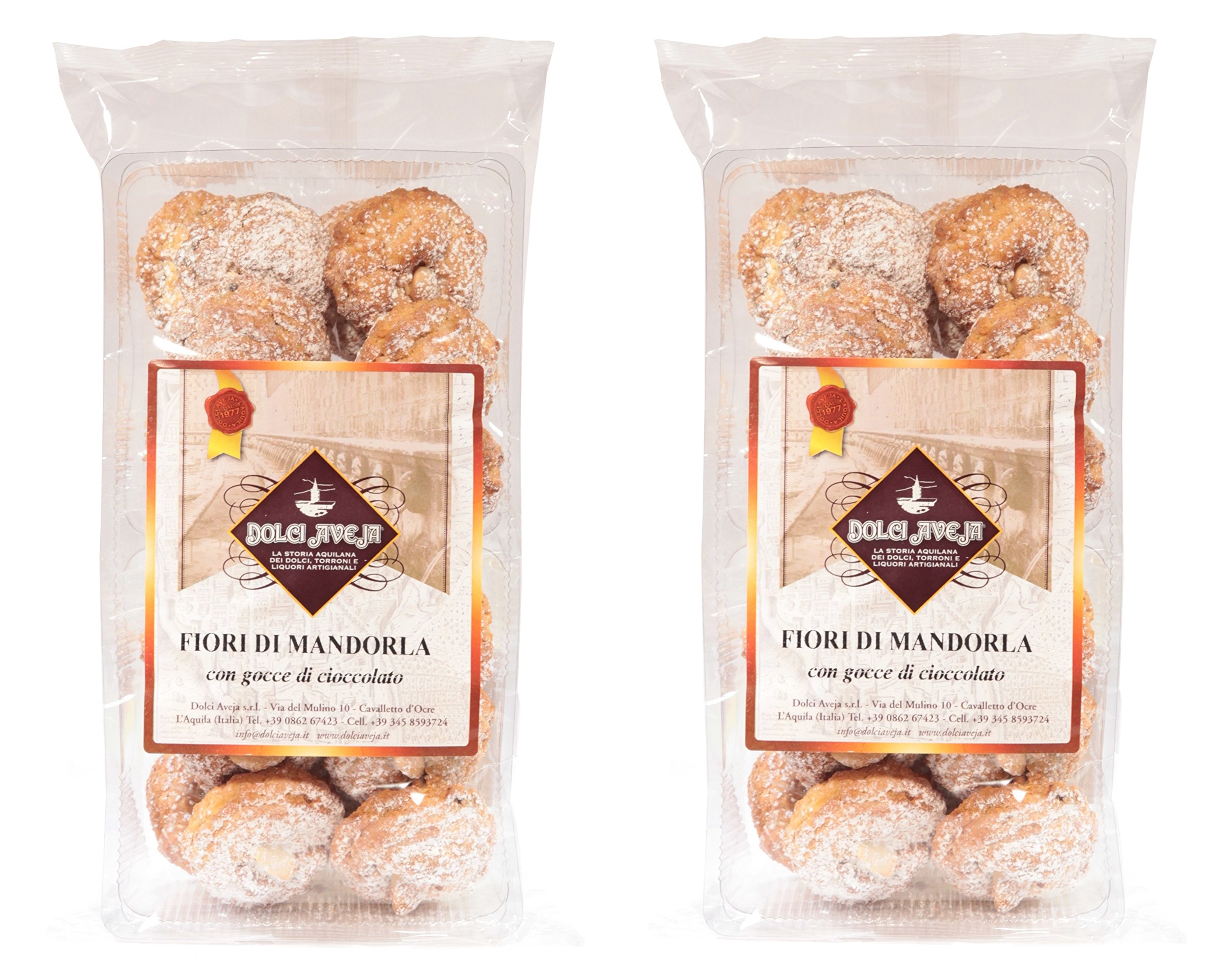 Aveja Fiori biscotti mandorle cioccolato 350 g morbidi