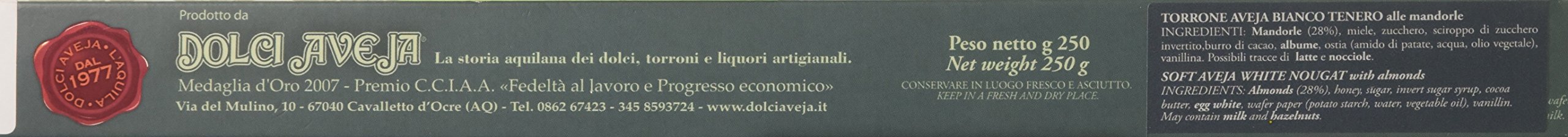 Aveja Torrone Bianco Tenero alle mandorle 250 g aquilano