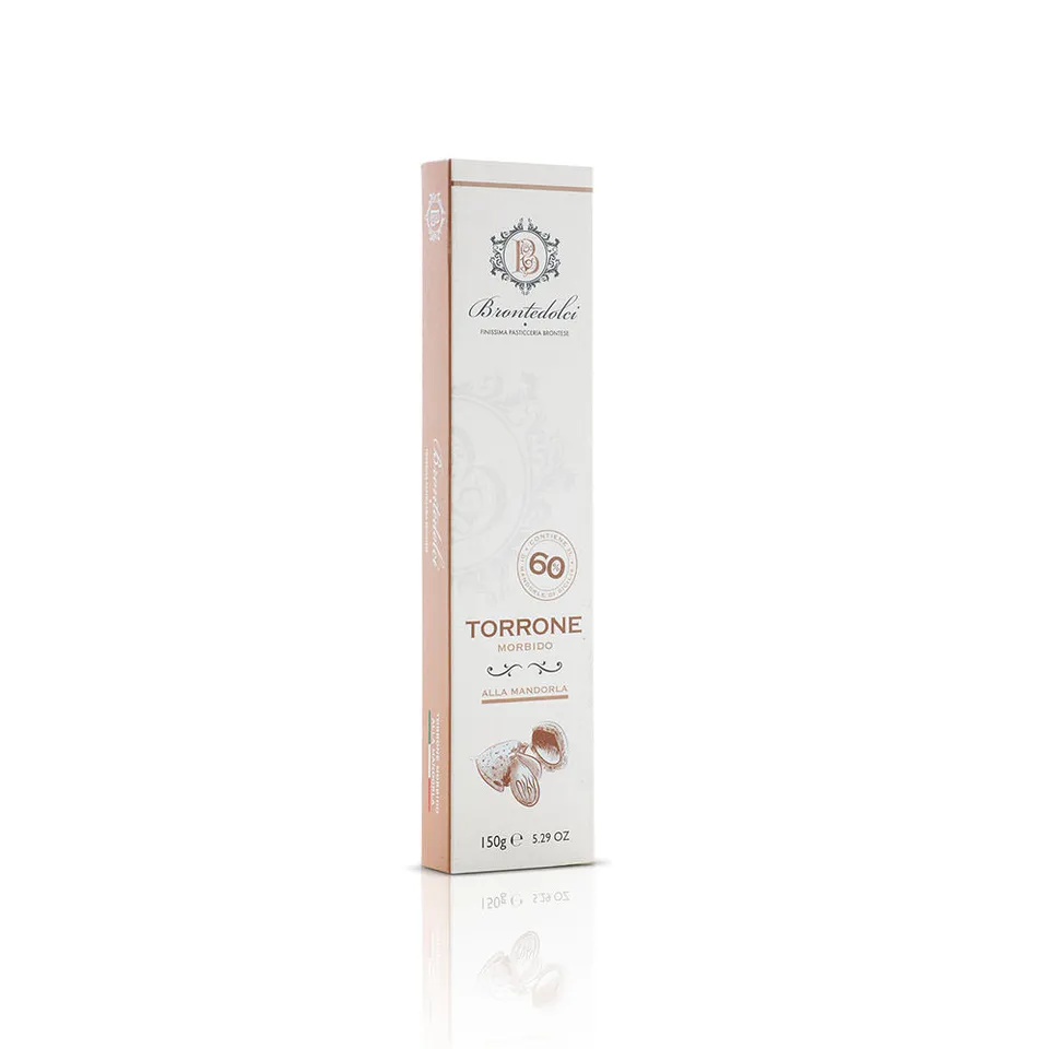 Bronte Dolci Torrone Morbido Fondente 150 g in Stecche